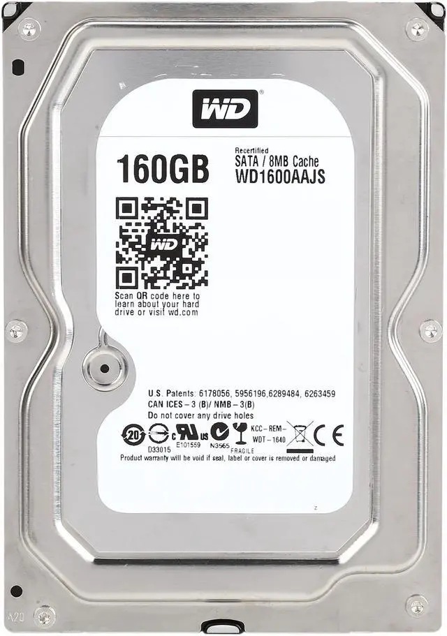 Alt view image 2 of 5 - WD WD1600AAJS 160GB 7200 RPM SATA 3.0Gb/s 3.5" Internal Hard Drive