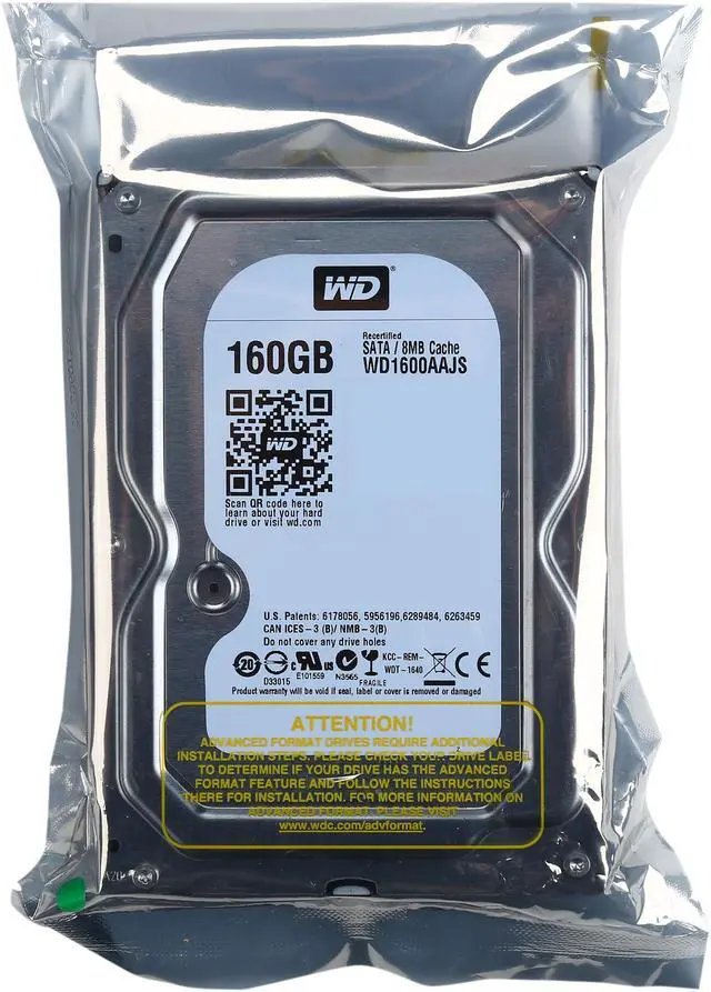 Alt view image 5 of 5 - WD WD1600AAJS 160GB 7200 RPM SATA 3.0Gb/s 3.5" Internal Hard Drive