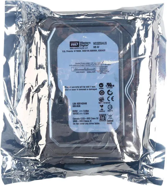 Alt view image 5 of 5 - Western Digital AV WD3200AVJS 320GB 7200 RPM 8MB Cache SATA 3.0Gb/s 3.5" Internal AV Hard Drive Bare Drive