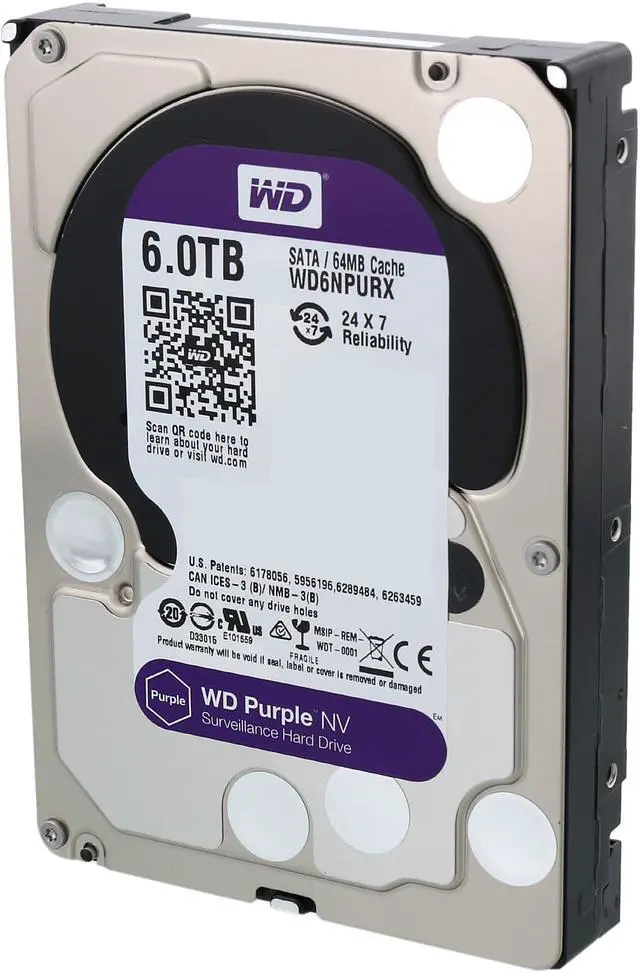 Used - Like New: WD Purple NV 6TB Surveillance Hard Disk Drive