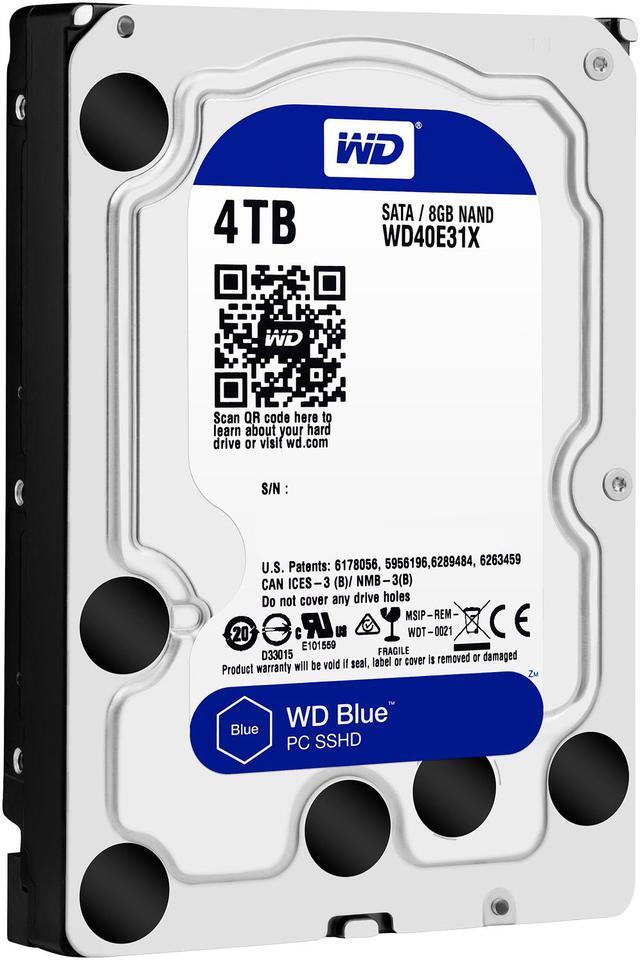 Alt view image 3 of 3 - WD Blue SSHD 4TB Desktop Hard Disk Drive - SATA 6 Gb/s 64MB Cache 3.5 Inch - WD40E31X