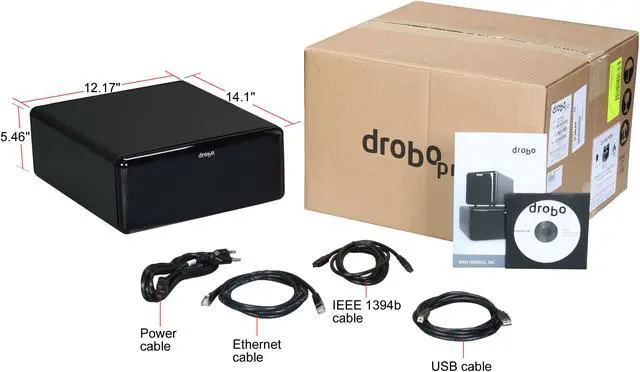 Alt view image 4 of 4 - Drobo DroboPro iSCSI / FireWire 800 / USB 2.0 Black 8-bay Business Class Storage Array DRPR1A21