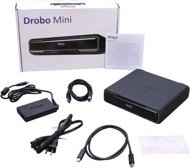 Alt view image 6 of 6 - Drobo Direct Attached Storage - 4 bay array - USB3 and Thunderbolt ports - Designed for portability (DR-MINI-1A21)