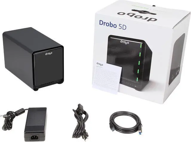 Alt view image 6 of 6 - Drobo Direct Attached Storage - 5 bay array with mSATA SSD acceleration - USB 3 and Thunderbolt ports (DRDR5A21)