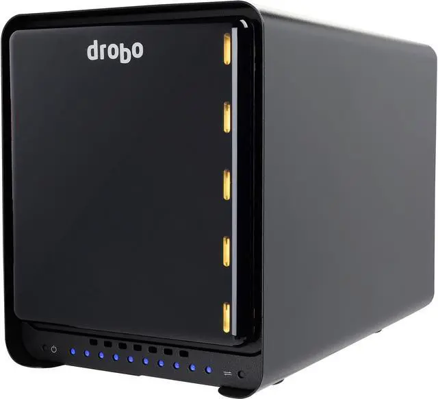 Main image of Drobo 5Dt 5-Drive Direct Attached Storage (DAS) Array with mSATA SSD acceleration - USB 3 and Thunderbolt 2 ports (DRDR5A21-T) / Includes 3 Year DroboCare