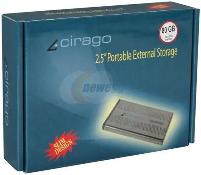 Alt view image 6 of 6 - cirago 80GB USB 2.0 2.5" External Hard Drive CST1080