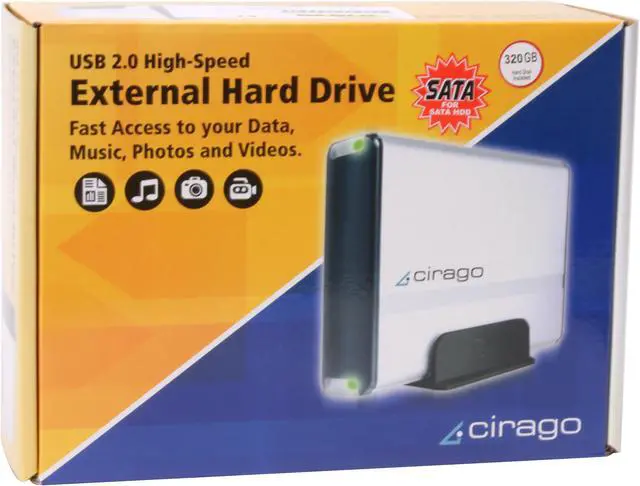Alt view image 7 of 7 - cirago 320GB USB 2.0 3.5" External Hard Drive CST4320