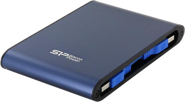 Silicon Power 2TB Armor A80 Portable Hard Drive USB 3.0 Model  SP020TBPHDA80S3B Blue