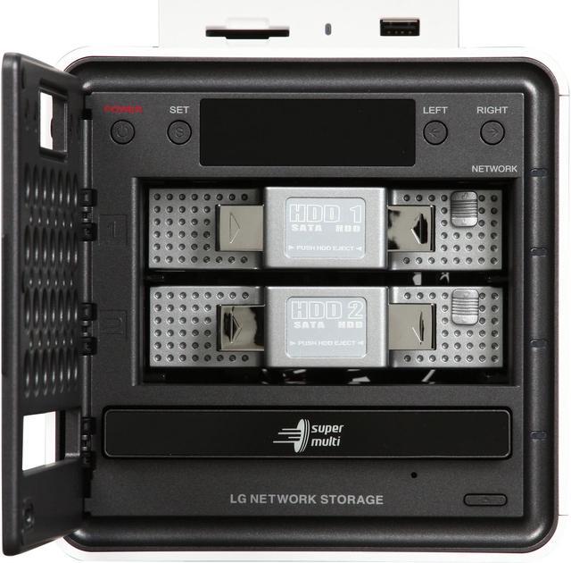 Alt view image 2 of 5 - LG N2R1DD1 1TB x 1 (3.5", 7,200rpm) Super Multi NAS with DVD-RW
