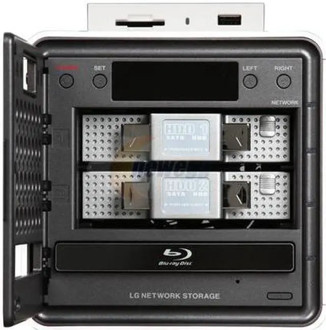 Alt view image 2 of 5 - LG N2B1DD2 1TB x 2 (3.5", 7,200rpm) Super Multi NAS with Blu-ray Re-Writer