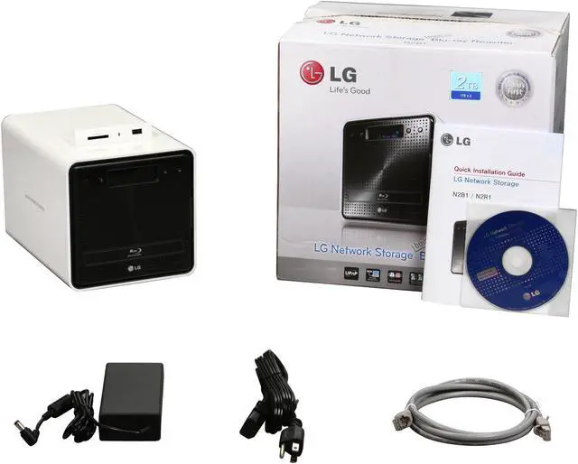 Alt view image 5 of 5 - LG N2B1DD2 1TB x 2 (3.5", 7,200rpm) Super Multi NAS with Blu-ray Re-Writer