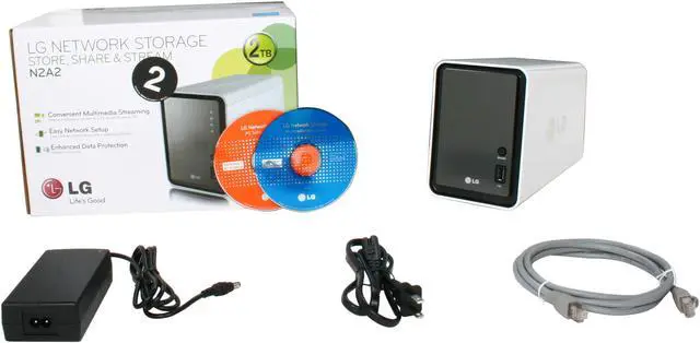 Alt view image 5 of 5 - LG N2A2DD2 2TB (2x1TB) Network Storage