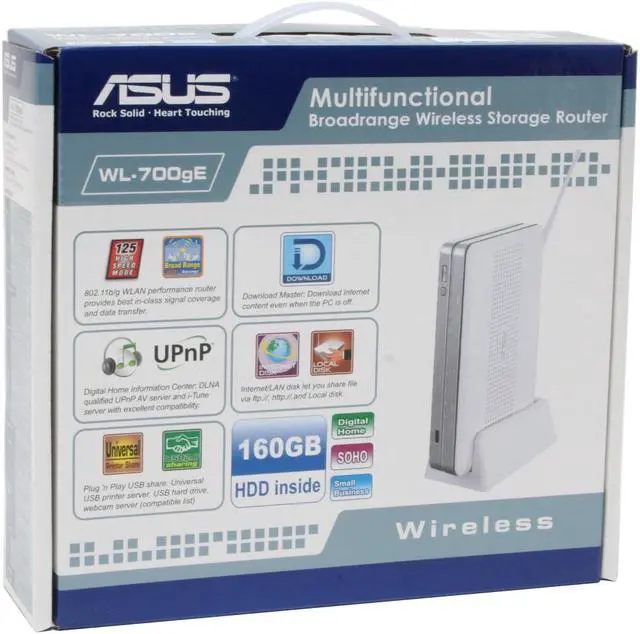 Alt view image 5 of 5 - ASUS WL-700gE-160G Multifunctional Broadrange Wireless Router(160GB Hard Drive Pre-installed) IEEE 802.3/3u, IEEE 802.11b/g