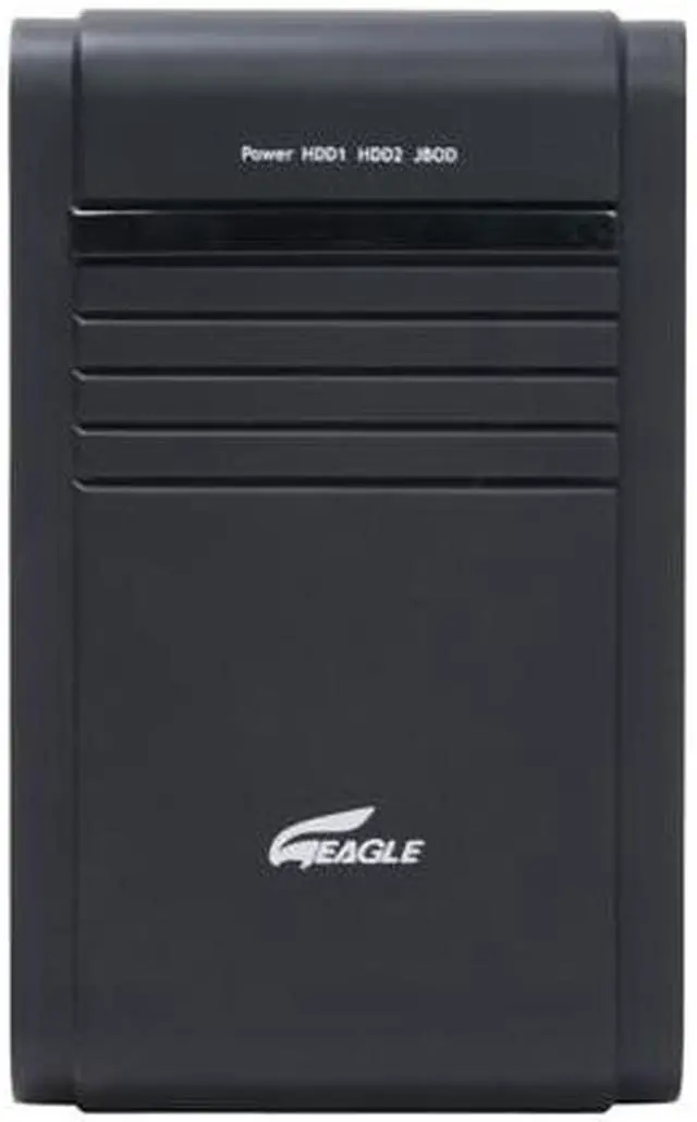 Alt view image 2 of 8 - Eagle Tech 1TB USB 2.0 3.5" 2-BAY RAID 0 & JBOD External Hard Drive ET-CS1000DU2-BK