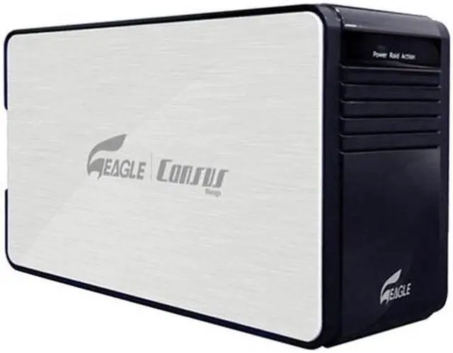 Main image of Eagle Tech 1TB USB 2.0 3.5" 2-BAY RAID 0 & JBOD External Hard Drive ET-CS1000DU2-BK