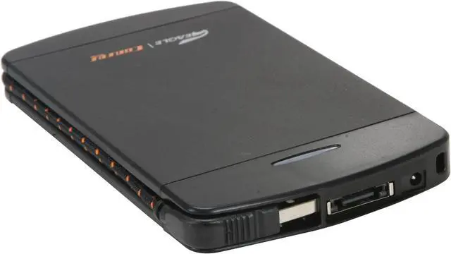 Alt view image 4 of 7 - Eagle Tech 250GB USB 2.0 / eSATA 2.5" External Hard Drive w/ built-in USB cable ET-CS2250PESU2-BK Black