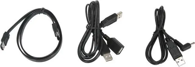 Alt view image 5 of 7 - Eagle Tech 250GB USB 2.0 / eSATA 2.5" External Hard Drive w/ built-in USB cable ET-CS2250PESU2-BK Black