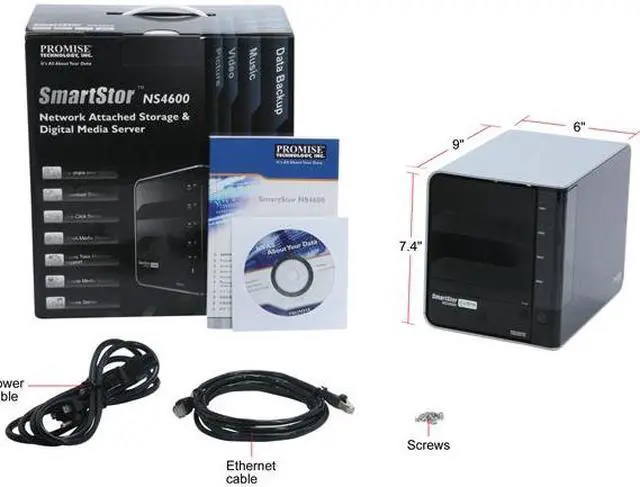 Alt view image 10 of 10 - PROMISE SmartStor NS4600 Network Attached Storage and Digital Media Server