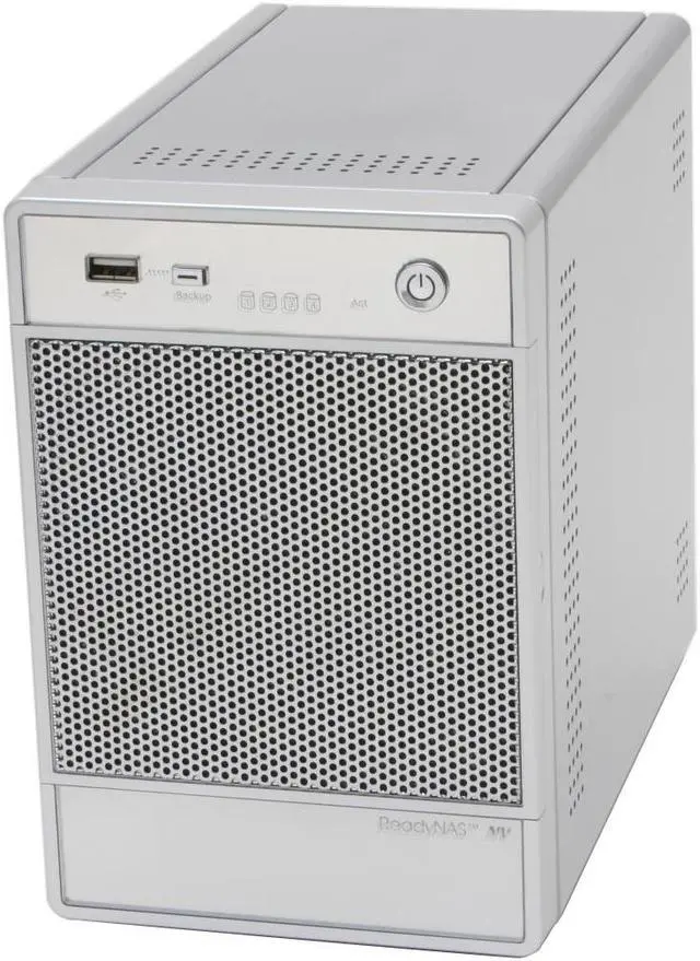 Main image of Infrant ReadyNAS NV RNV1-S2-0000, no pre-installed HDD with 4 empty disk trays, support X-RAID and RAID 0/1/5, 256MB memory, Silver, SFF desktop