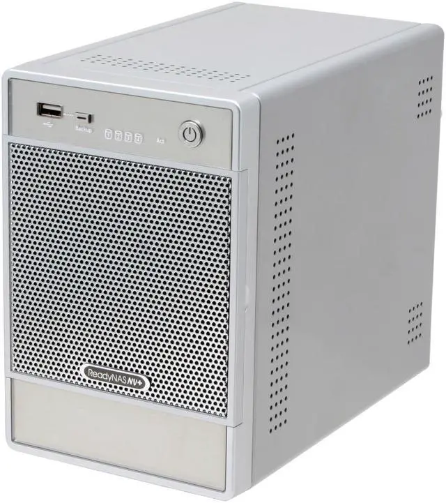 Alt view image 3 of 10 - Infrant ReadyNAS NV RNV2-S2-0000, no pre-installed HDD with 4 empty disk trays, support X-RAID and RAID 0/1/5, 256MB memory, Silver, SFF desktop