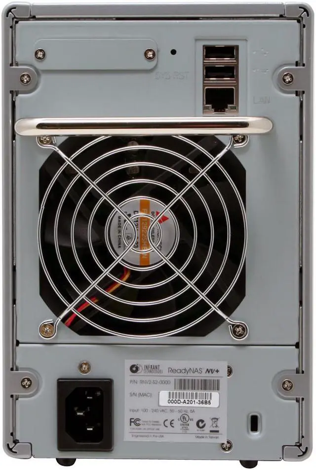 Alt view image 6 of 10 - Infrant ReadyNAS NV RNV2-S2-0000, no pre-installed HDD with 4 empty disk trays, support X-RAID and RAID 0/1/5, 256MB memory, Silver, SFF desktop