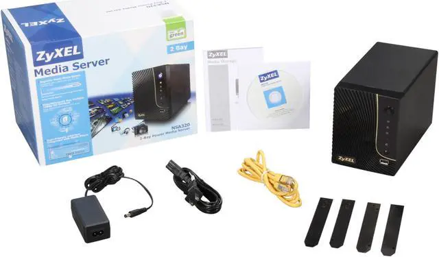 Alt view image 5 of 5 - ZyXEL NSA320 Diskless System 2-Bay Power Media Server