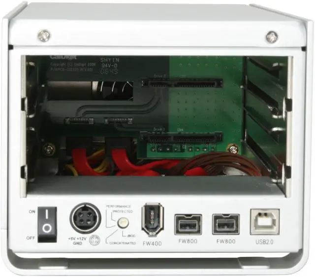 Alt view image 5 of 12 - CalDigit 320GB 7200 RPM 3.5" USB 2.0 / Firewire400 / Firewire800 External Hard Drive Model Fire wire VR 320