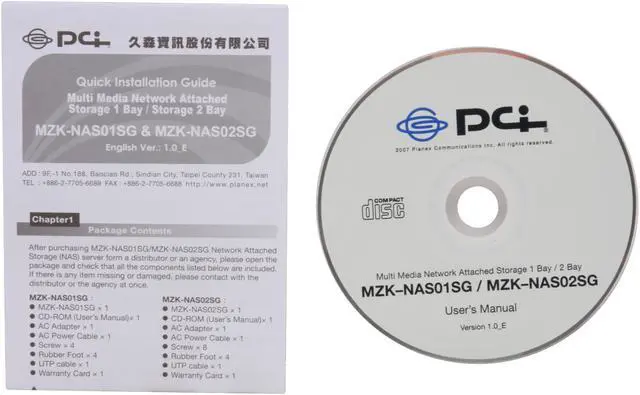 Alt view image 7 of 8 - Planex MZK-NAS01SG Diskless System 1 Bay SATA Multi-Media Sharing Storage Server