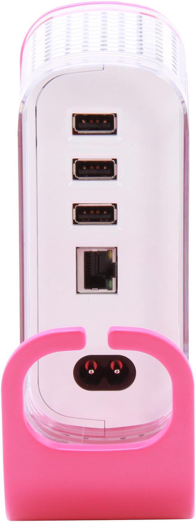 Alt view image 3 of 7 - Pogoplug POGOB01 Diskless System Media Sharing Device (Pink)