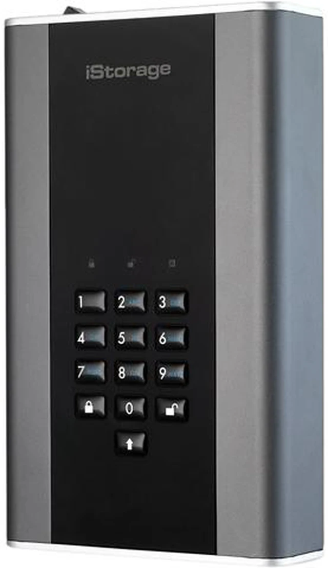 Alt view image 2 of 5 - iStorage diskAshur DT2 8TB Secure encrypted desktop hard drive - FIPS Level 2 certified, Password protected, military grade hardware encryption IS-DT2-256-8000-C-G