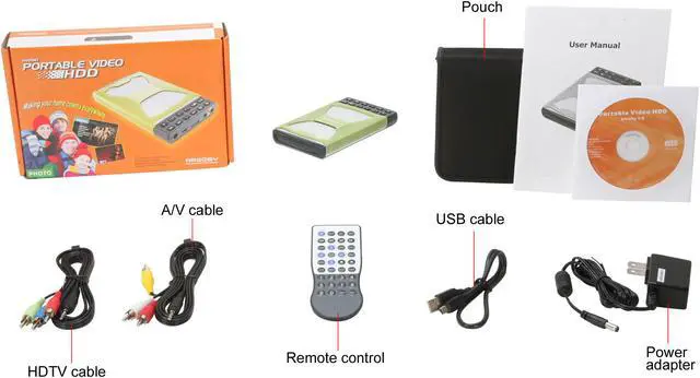 Alt view image 7 of 7 - Argosy 320GB USB 2.0 2.5" Pocket TV Media Player HV256T-00322