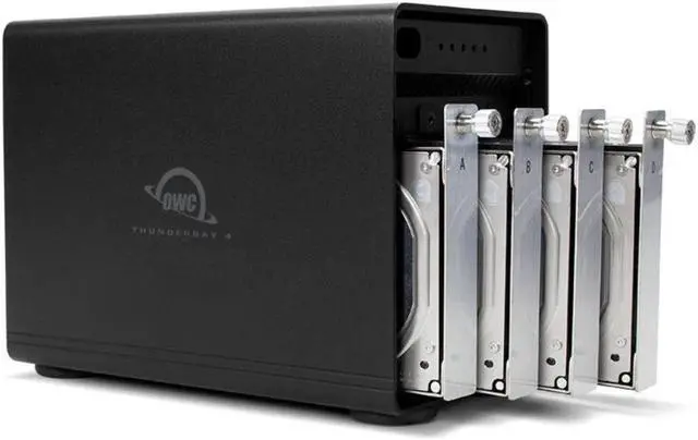 Alt view image 2 of 4 - OWC 8TB Thunderbolt 3.5" 4-Drive HDD External Storage Solution OWCTB3SRT08.0S Black