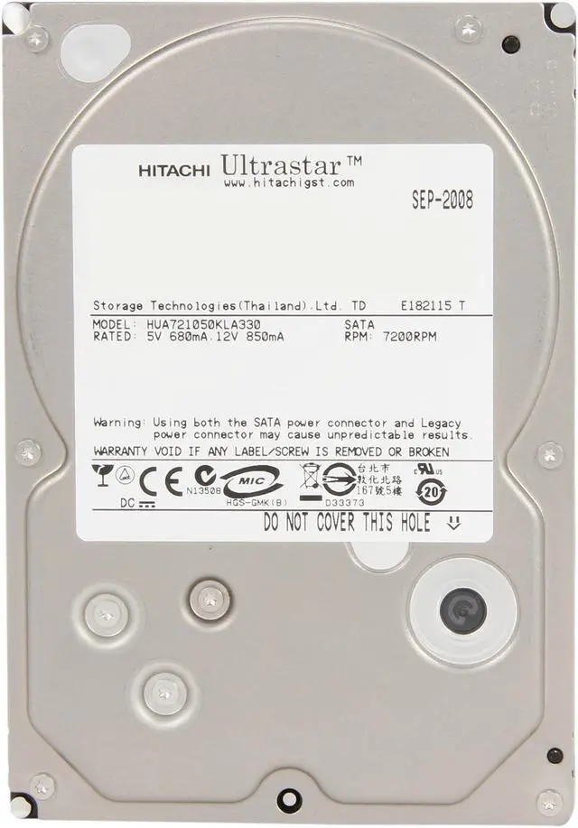Alt view image 2 of 4 - Major brand (Seagate, WD, HGST, Maxtor or Samsung) ARHD500SA3 500GB 7200 RPM SATA 3.0Gb/s 3.5" Internal Hard Drive Bare Drive