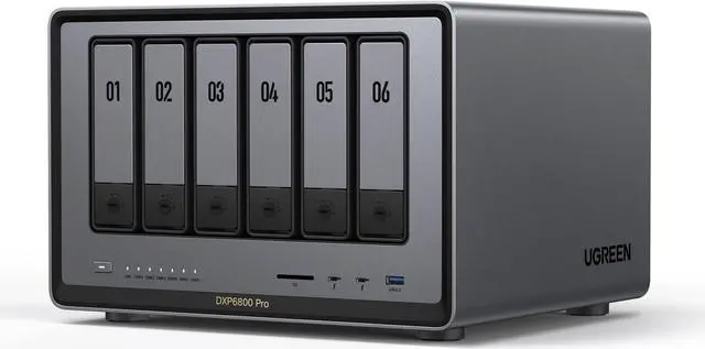 UGREEN DX6800 Pro 6ベイ NAS UGREEN 6-Bay NAS Server | 196TB Storage & 10GbE Ports