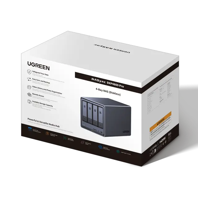 Alt view image 6 of 6 - Ugreen DXP4800 PRO Diskless System NAS