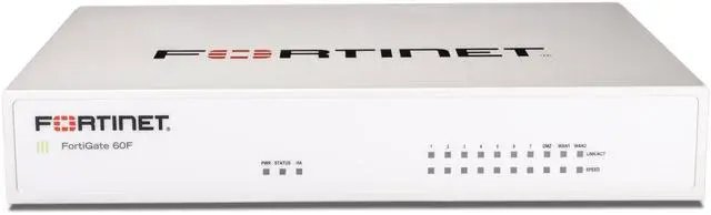 Main image of Fortinet FortiGate 60F, 10 x GE RJ45 ports (including 7 x Internal Ports, 2 x WAN Ports, 1 x DMZ Port) | FG-60F