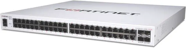 Alt view image 4 of 4 - Fortinet FortiSwitch 448E-FPOE, Layer 2/3 FortiGate switch controller compatible switch with 48 GE RJ45, 4x 10 GE SFP + ports, 48 port PoE+ | FS-448E-FPOE