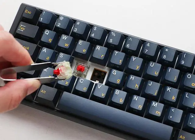 Alt view image 4 of 6 - Ducky ONE 3 Pro Nazca Line Hot-Swappable RGB Mechanical Keyboard, 8K Polling Rate, Cherry MX2A Silver, Dual Layer PCB, Triple-Shot PBT Keycaps, Detachable USB-C cable, Mini Layout (61 keys), Black