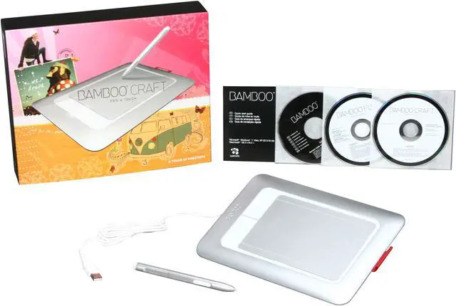 Alt view image 4 of 4 - Wacom Bamboo Craft Pen & Touch Touch - 4.9" x 3.4" (124mm x 86mm) 
Pen - 5.8" x 3.6" (147mm x 91mm) Active Area USB Tablet