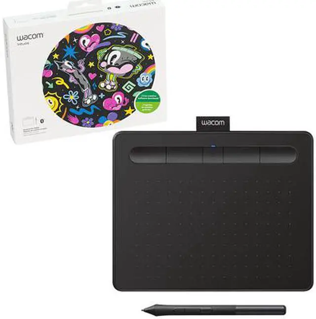 Alt view image 5 of 7 - Wacom Intuos Wireless Graphics Drawing Tablet with 3 Bonus Software Included, 7.9" X 6.3", Black (CTL4100WLK0) Small (Wireless)