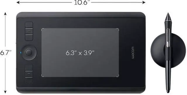Alt view image 4 of 7 - Wacom Intuos Pro Small Bluetooth Graphics Drawing Tablet, 6 Customizable ExpressKeys, 8192 Pressure Sensitive Pro Pen 2 Included, Compatible with Mac OS and Windows