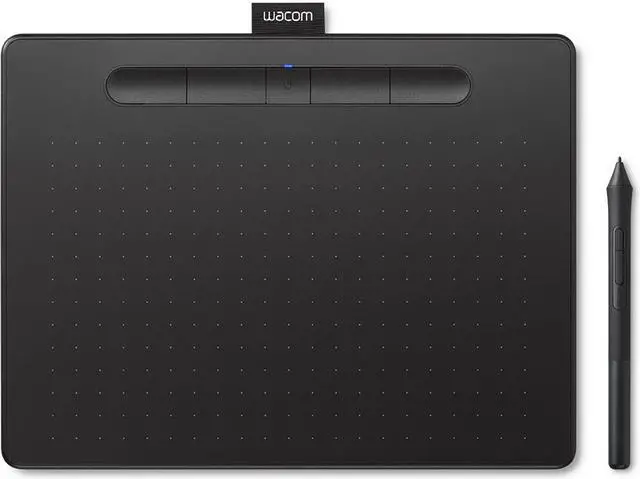 Main image of Wacom Intuos Medium Bluetooth Graphics Drawing Tablet, Portable for Teachers, Students and Creators, 4 Customizable ExpressKeys, Compatible with Chromebook Mac OS Android and Windows - Black