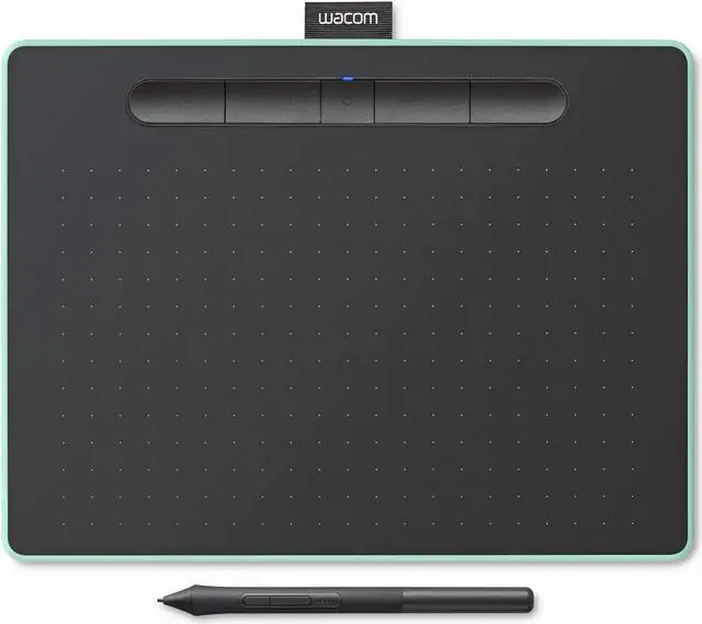 Main image of Wacom Intuos Wireless Graphics Drawing Tablet for Mac, PC, Chromebook & Android (Medium) with Software Included - Black with Pistachio Accent