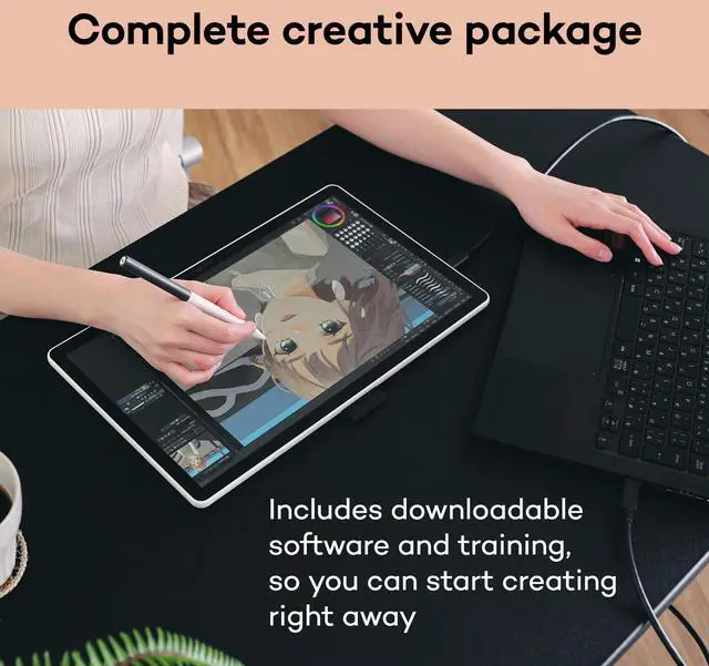 Alt view image 5 of 6 - Wacom Wacom One WACOM ONE 14 12.2 x 6.9 in Active Area USB Drawing Tablets