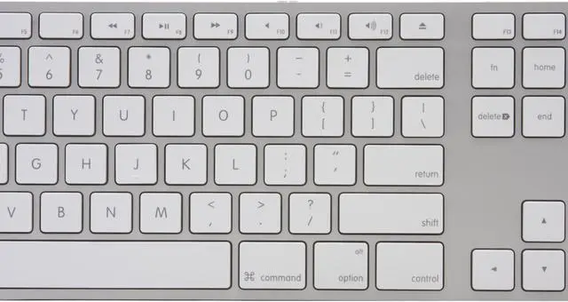 Alt view image 4 of 10 - Apple MB110LL/A White USB Wired Slim Keyboard with Numeric Keypad