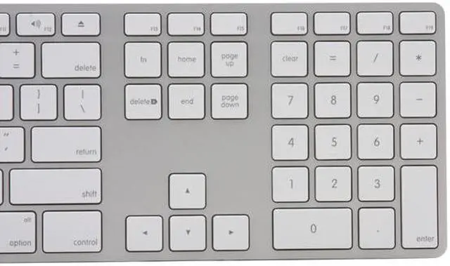 Alt view image 5 of 10 - Apple MB110LL/A White USB Wired Slim Keyboard with Numeric Keypad
