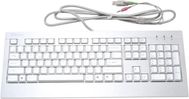 Alt view image 2 of 6 - ENERMAX Aurora Silver 104 Normal Keys USB Mini Keyboard
