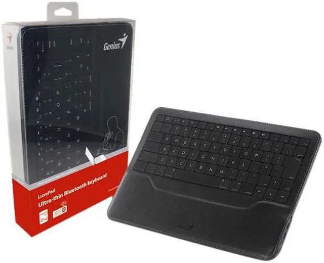 Alt view image 3 of 3 - Genius LuxePad 31320004101 Black 10 Function Keys Bluetooth V2.0 (Broadcom) Mini Ultra-thin Keyboard for iPad