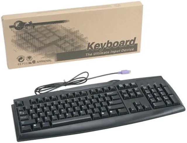 Alt view image 4 of 4 - LITE-ON SK-1688A/B Black 104 Normal Keys PS/2 Wired Standard Keyboard
