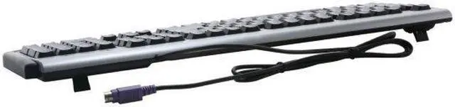 Alt view image 3 of 4 - LITE-ON SK-1788/BS Black and Gray 104 Normal Keys PS/2 Wired Standard Keyboard